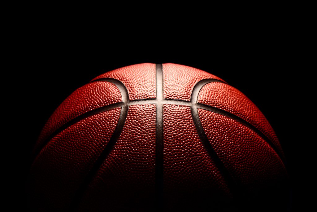 Basketball On Black Background. Shames JCC