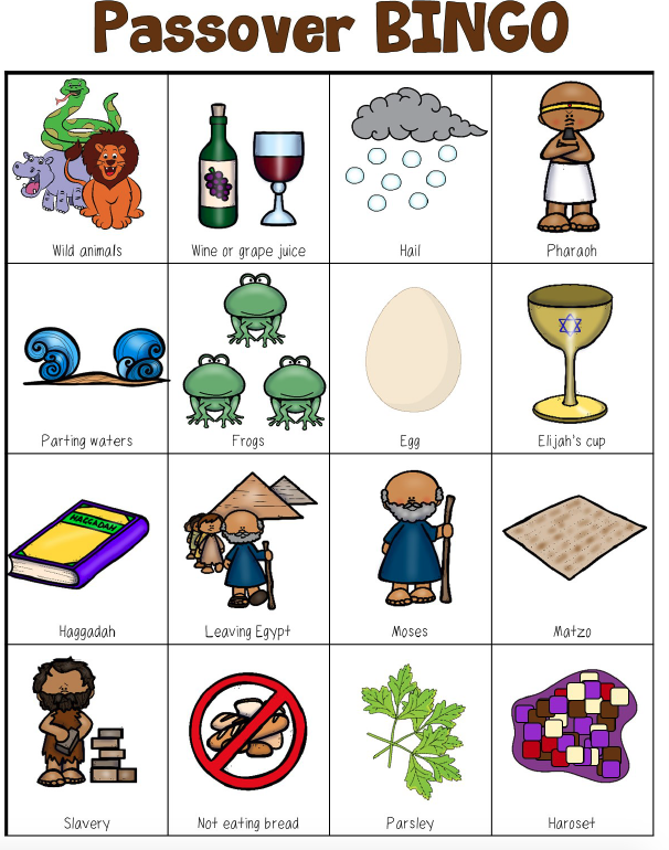 Passover Bingo - Shames JCC