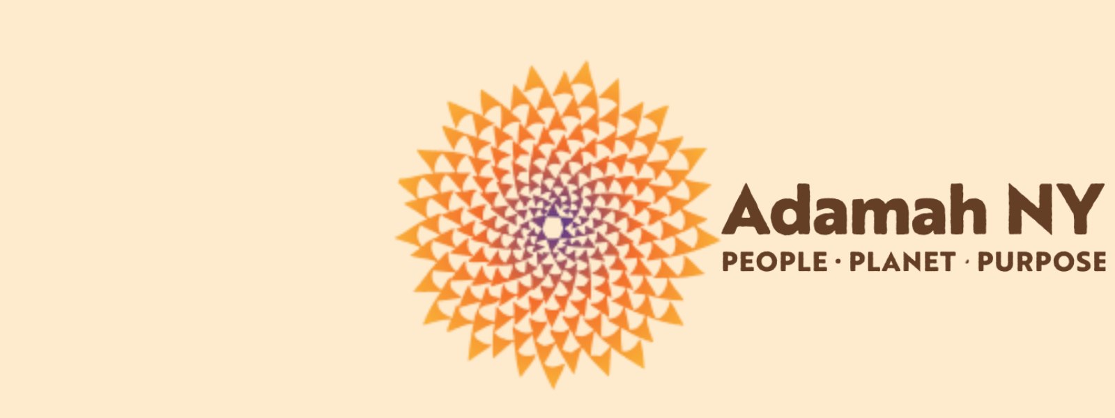 tann background with rooted logo, admada NY